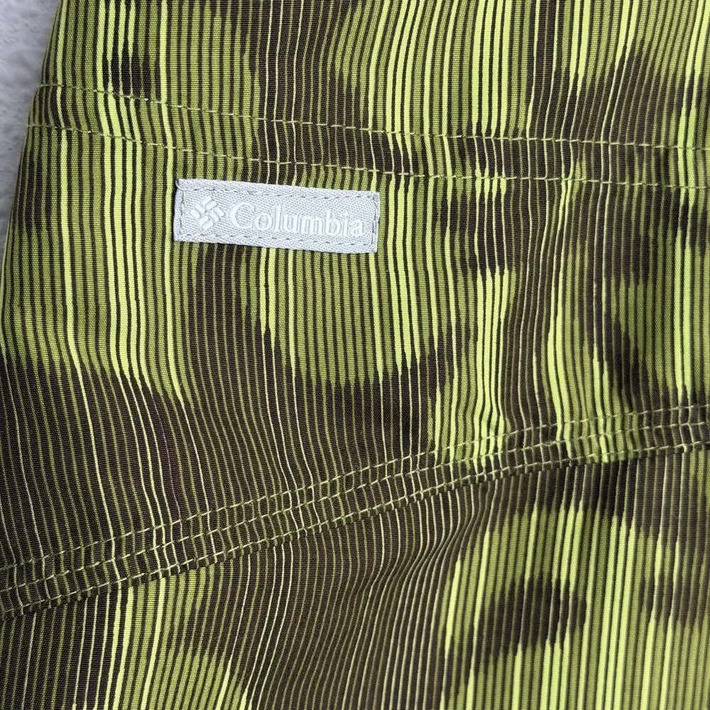 Columbia Swim Board Shorts Mens 34 Green Floral Hawaiian Swim Trunks Beach